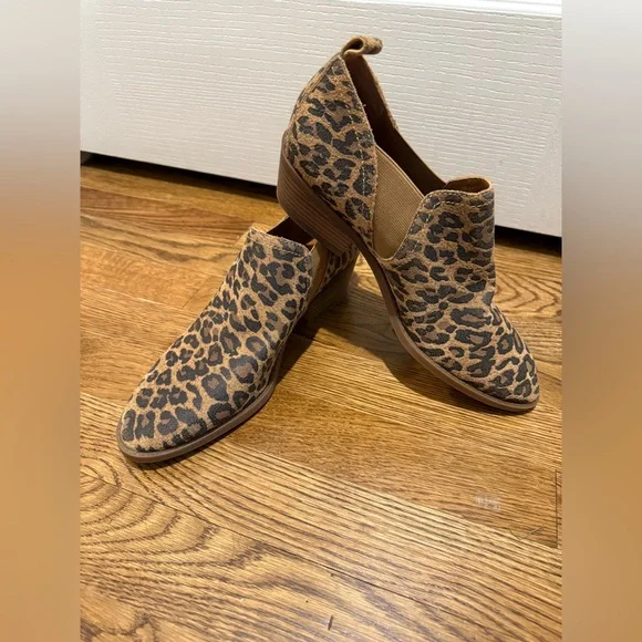 Lucky Brand Leopard Print Ankle Booties size 9.5 - Picture 9 of 9